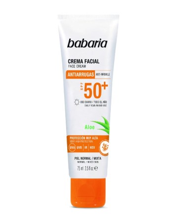 CREMA FACIAL SOLAR ALOE SPF 50+